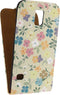 Mobilize Telefoonhoesje geschikt voor Samsung Galaxy S5 Hoesje | Mobilize Ultra Slim Flip Flipcase - Neo Flowers | Wit