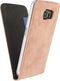 Mobilize Telefoonhoesje geschikt voor Samsung Galaxy S6 Hoesje | Mobilize Premium Magnet Flipcase | Pasjeshouder voor 1 Pasje | Telefoonhoesje voor Pinpas / OV Kaart / Rijbewijs - Roze