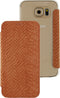Mobilize Telefoonhoesje geschikt voor Samsung Galaxy S6 Hoesje TPU,Kunstleer | Mobilize Slim Booklet Bookcase | Pasjeshouder voor 1 Pasje | Telefoonhoesje voor Pinpas / OV Kaart / Rijbewijs - Snake Apricot | Bruin
