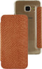 Mobilize Telefoonhoesje geschikt voor Samsung Galaxy S7 Hoesje | Mobilize Slim Booklet Bookcase | Pasjeshouder voor 1 Pasje | Telefoonhoesje voor Pinpas / OV Kaart / Rijbewijs - Snake Apricot | Bruin