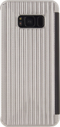 Mobilize Telefoonhoesje geschikt voor Samsung Galaxy S8 Hoesje | Mobilize Elegant Book Bookcase | Pasjeshouder voor 1 Pasje | Telefoonhoesje voor Pinpas / OV Kaart / Rijbewijs - Zilver