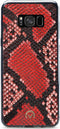 Mobilize Telefoonhoesje geschikt voor Samsung Galaxy S8 Hoesje | Mobilize Gelly Velvet Uitneembare 2in1 Clutch | Pasjeshouder voor 3 Pasjes | Telefoonhoesje voor Pinpas / OV Kaart / Rijbewijs - Red Snake | Rood