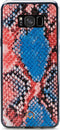 Mobilize Telefoonhoesje geschikt voor Samsung Galaxy S8 Hoesje | Mobilize Gelly Velvet Uitneembare 2in1 Clutch | Pasjeshouder voor 3 Pasjes | Telefoonhoesje voor Pinpas / OV Kaart / Rijbewijs - Coral Snake | Rood