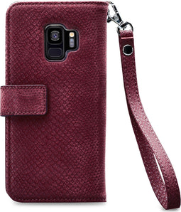 Mobilize Telefoonhoesje geschikt voor Samsung Galaxy S9 Hoesje | Mobilize Gelly Zipper Uitneembare 2in1 Clutch | Pasjeshouder voor 3 Pasjes | Telefoonhoesje voor Pinpas / OV Kaart / Rijbewijs - Bordeaux | Bordeaux rood