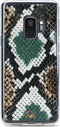 Mobilize Telefoonhoesje geschikt voor Samsung Galaxy S9 Hoesje | Mobilize Gelly Velvet Uitneembare 2in1 Clutch | Pasjeshouder voor 3 Pasjes | Telefoonhoesje voor Pinpas / OV Kaart / Rijbewijs - Green Snake | Groen