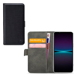 Mobilize Telefoonhoesje geschikt voor Sony Xperia 1 IV Hoesje | Mobilize Classic Gelly Wallet Bookcase Portemonnee | Pasjeshouder voor 2 Pasjes | Telefoonhoesje voor Pinpas / OV Kaart / Rijbewijs - Zwart