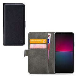 Mobilize Telefoonhoesje geschikt voor Sony Xperia 10 IV Hoesje | Mobilize Classic Gelly Wallet Bookcase Portemonnee | Pasjeshouder voor 2 Pasjes | Telefoonhoesje voor Pinpas / OV Kaart / Rijbewijs - Zwart