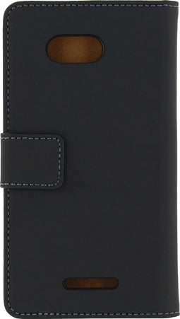 Mobilize Telefoonhoesje geschikt voor Sony Xperia E4g Hoesje | Mobilize Slim Wallet Bookcase Portemonnee | Pasjeshouder voor 2 Pasjes | Telefoonhoesje voor Pinpas / OV Kaart / Rijbewijs - Zwart