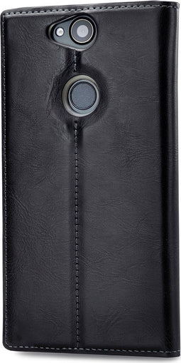 Mobilize Telefoonhoesje geschikt voor Sony Xperia XA2 Plus Hoesje | Mobilize Premium Gelly Bookcase Portemonnee | Pasjeshouder voor 1 Pasje | Telefoonhoesje voor Pinpas / OV Kaart / Rijbewijs - Zwart