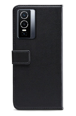 Mobilize Telefoonhoesje geschikt voor Vivo Y76 Hoesje | Mobilize Classic Gelly Wallet Bookcase Portemonnee | Pasjeshouder voor 2 Pasjes | Telefoonhoesje voor Pinpas / OV Kaart / Rijbewijs - Zwart