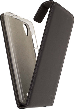Mobilize Telefoonhoesje geschikt voor Wiko Lenny 4 Hoesje | Mobilize Classic Gelly Flipcase | Pasjeshouder voor 1 Pasje | Telefoonhoesje voor Pinpas / OV Kaart / Rijbewijs - Zwart
