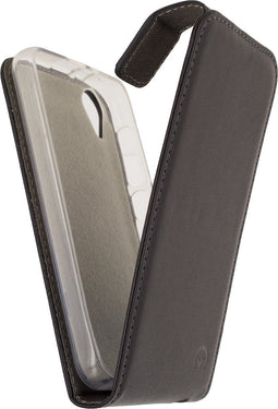 Mobilize Telefoonhoesje geschikt voor Wiko Sunny 2 Hoesje | Mobilize Classic Gelly Flipcase | Pasjeshouder voor 1 Pasje | Telefoonhoesje voor Pinpas / OV Kaart / Rijbewijs - Zwart