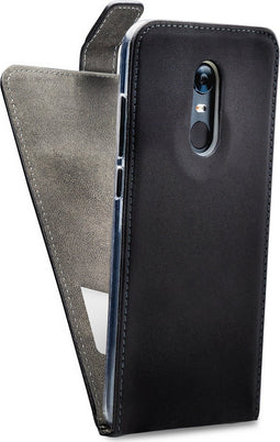 Mobilize Telefoonhoesje geschikt voor Xiaomi Redmi 5 Plus Hoesje | Mobilize Classic Gelly Bookcase | Pasjeshouder voor 1 Pasje | Telefoonhoesje voor Pinpas / OV Kaart / Rijbewijs - Zwart