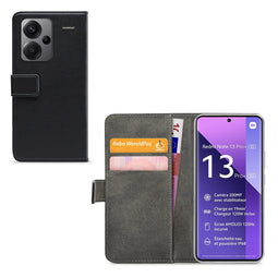 Mobilize Telefoonhoesje geschikt voor Xiaomi Redmi Note 13 Pro Plus Hoesje | Mobilize Classic Gelly Wallet Bookcase Portemonnee | Pasjeshouder voor 2 Pasjes | Telefoonhoesje voor Pinpas / OV Kaart / Rijbewijs - Zwart