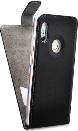 Mobilize Telefoonhoesje geschikt voor Xiaomi Redmi Note 5 Hoesje | Mobilize Classic Gelly Bookcase | Pasjeshouder voor 1 Pasje | Telefoonhoesje voor Pinpas / OV Kaart / Rijbewijs - Zwart