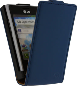 Mobilize Ultra Slim Flip Case LG Optimus L3 E400 Dark Blue