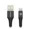 Mobilize USB-A naar Apple Lightning Kabel MFI 0.2 Meter - Zwart