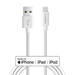 Mobilize USB-A naar Apple Lightning Kabel MFI 1 Meter - Wit