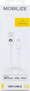 Mobilize USB-A naar Apple Lightning Kabel MFI 1 Meter - Wit
