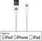 Mobilize USB-A naar Apple Lightning Kabel MFI 1 Meter - Wit