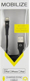 Mobilize USB-A naar Apple Lightning Kabel MFI 1 Meter - Zwart