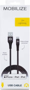 Mobilize USB-A naar Apple Lightning Kabel MFI 2 Meter - Zwart