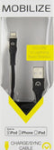 Mobilize USB-A naar Apple Lightning Kabel MFI 2 Meter - Zwart