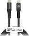 Mobilize USB-C naar Apple Lightning Kabel MFI 1 Meter - Zwart