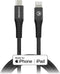 Mobilize USB-C naar Apple Lightning Kabel MFI 2 Meter - Zwart