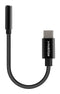 Mobilize USB-C naar AUX 3.5mm Kabel 0.15 Meter - Zwart