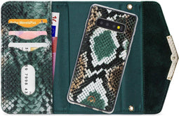 Mobilize Velvet Clutch Samsung Galaxy S10 Hoesje Green Snake