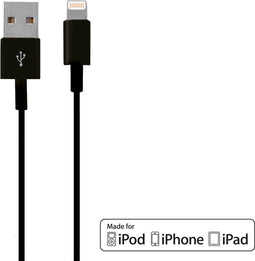 Mobiparts Apple Lightning to USB Kabel 2.4A 1m - Zwart