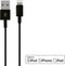 Mobiparts Apple Lightning to USB Kabel 2.4A 1m - Zwart