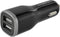 Mobiparts Car Charger Dual USB 24W/4.8A + USB-C Cable - Zwart