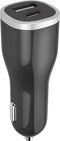 Mobiparts Car Charger Dual USB-A en USB-C 12W/2.4A - Zwart