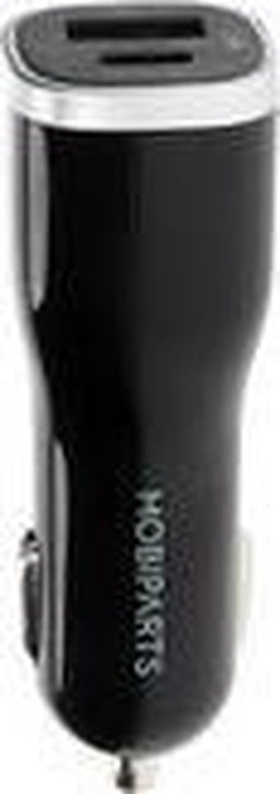 Mobiparts Car Charger Dual USB-A en USB-C 12W/2.4A - Zwart