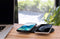 Mobiparts Dual Fast Wireless Charging Pad - Zwart