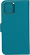 Mobiparts hoesje geschikt voor Apple iPhone 11 Pro - Saffiano Wallet/Portemonnee hoesje - Magneet Sluiting - 3 Opbergvakken - Blauw Turquoise