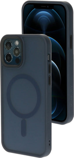 Mobiparts hoesje geschikt voor Apple iPhone 12/12 Pro - Hardcover - MagSafe - Blauw