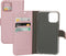 Mobiparts hoesje geschikt voor Apple iPhone 12/12 Pro - Saffiano Wallet/Portemonnee hoesje - Magneet Sluiting - 3 Opbergvakken - Roze