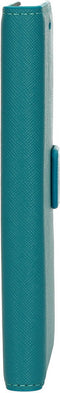 Mobiparts hoesje geschikt voor Apple iPhone 12/12 Pro - Saffiano Wallet/Portemonnee hoesje - Magneet Sluiting - 3 Opbergvakken - Blauw