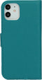 Mobiparts hoesje geschikt voor Apple iPhone 12/12 Pro - Saffiano Wallet/Portemonnee hoesje - Magneet Sluiting - 3 Opbergvakken - Blauw