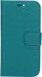Mobiparts hoesje geschikt voor Apple iPhone 12/12 Pro - Saffiano Wallet/Portemonnee hoesje - Magneet Sluiting - 3 Opbergvakken - Blauw