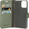Mobiparts hoesje geschikt voor Apple iPhone 12/12 Pro - Wallet/Boekhoesje - Eco Leer - Magneet Sluiting - Opberg vakken - Groen