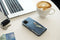 Mobiparts hoesje geschikt voor Apple iPhone 12/12 Pro - Wallet/Boekhoesje - Eco Leer - Magneet Sluiting - Opberg vakken - Blauw