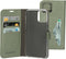 Mobiparts hoesje geschikt voor Apple iPhone 12/12 Pro - Wallet/Boekhoesje - Eco Leer - Magneet Sluiting - Opberg vakken - Groen