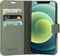Mobiparts hoesje geschikt voor Apple iPhone 12/12 Pro - Wallet/Boekhoesje - Eco Leer - Magneet Sluiting - Opberg vakken - Groen