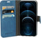 Mobiparts hoesje geschikt voor Apple iPhone 12/12 Pro - Wallet/Boekhoesje - Eco Leer - Magneet Sluiting - Opberg vakken - Blauw