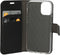 Mobiparts hoesje geschikt voor Apple iPhone 12 Mini - Saffiano Wallet/Portemonnee hoesje - Magneet Sluiting - 3 Opbergvakken - Zwart