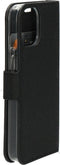 Mobiparts hoesje geschikt voor Apple iPhone 12 Mini - Saffiano Wallet/Portemonnee hoesje - Magneet Sluiting - 3 Opbergvakken - Zwart